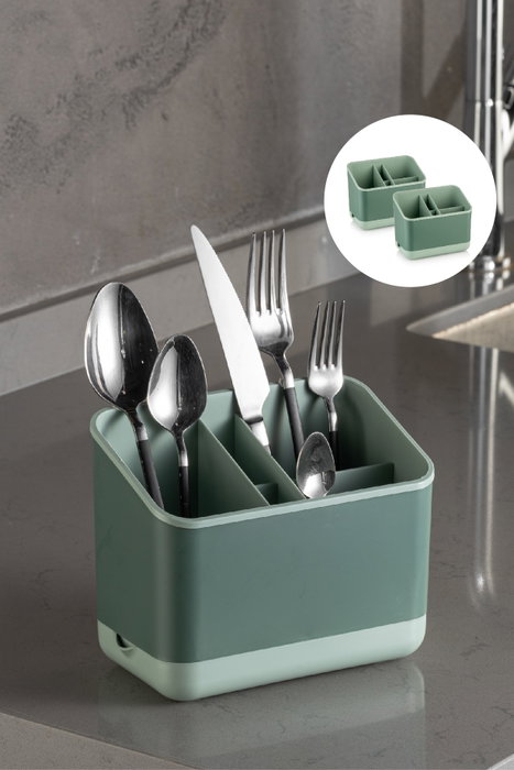 Hermia 2LIBNM-8052 Organizadores Plástico Verde 2 Piezas 16.5x10x14cm